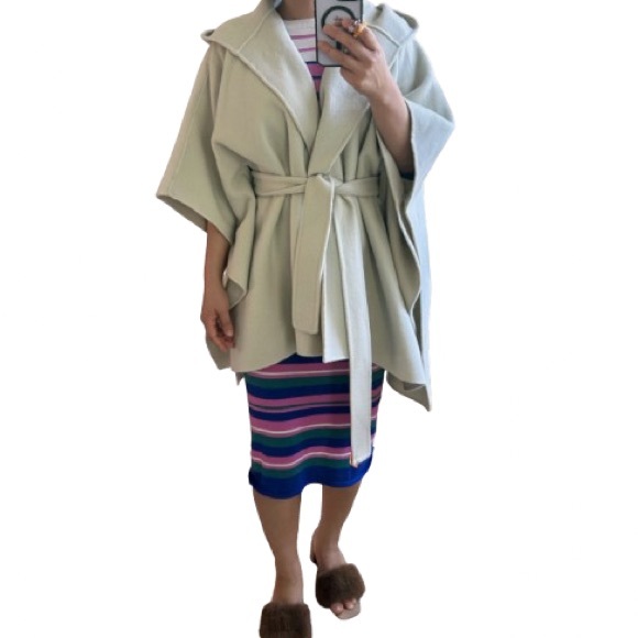 Wool mixed cape coat. XS-M - Picture 1 of 17